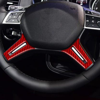 For Mercedes-Benz G-Class W463 2pcs /Set Steering Wheel Sticker(Black) - Car Interior Mouldings by buy2fix | Online Shopping UK | buy2fix