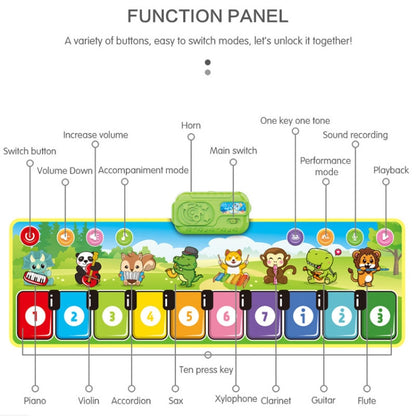110x36cm Children Piano Mat Footsteps Music Dancing Blanket Parent-Child Multifunctional Game Blanket - Music Toys by buy2fix | Online Shopping UK | buy2fix