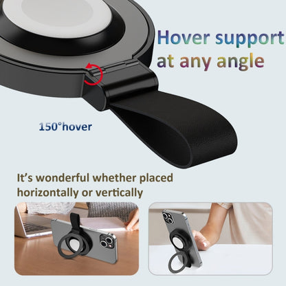 3 In 1 Magnetic Wireless Charger Mobile Phone Ring Holder(Black) by buy2fix