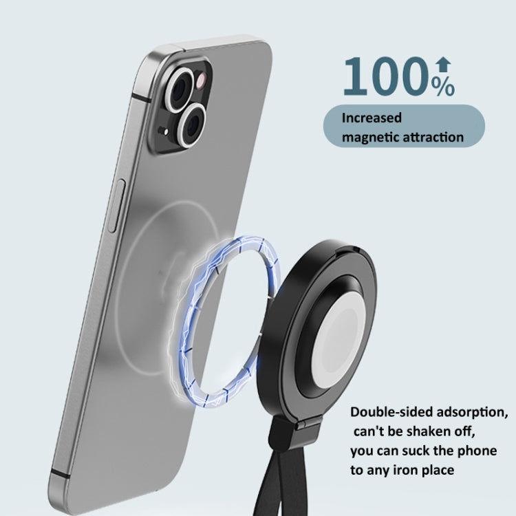 3 In 1 Magnetic Wireless Charger Mobile Phone Ring Holder(Black) by buy2fix