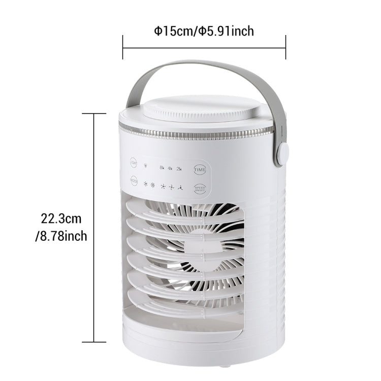 CF-516 USB Home Timed Desktop RGB Light Adjustable Spray Humidification Cooler Fan(White) by buy2fix