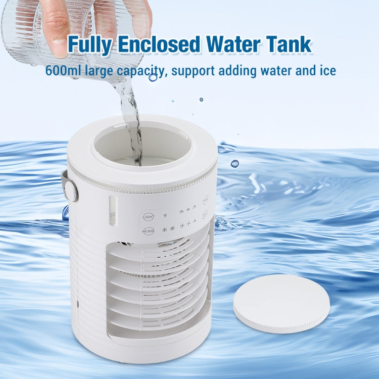 CF-516 USB Home Timed Desktop RGB Light Adjustable Spray Humidification Cooler Fan(White) by buy2fix