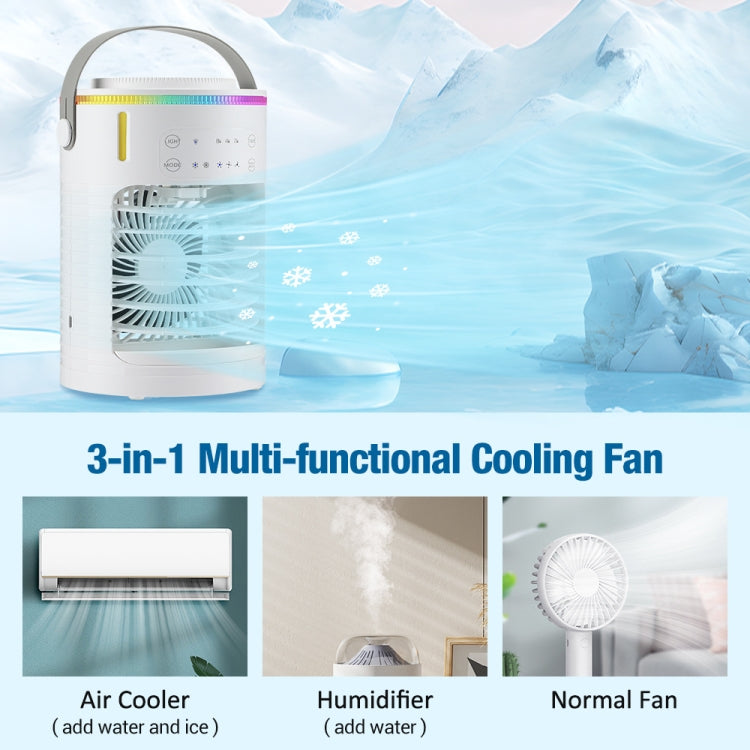 CF-516 USB Home Timed Desktop RGB Light Adjustable Spray Humidification Cooler Fan(White) by buy2fix