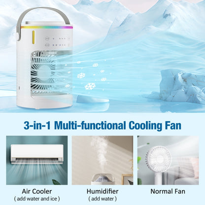 CF-516 USB Home Timed Desktop RGB Light Adjustable Spray Humidification Cooler Fan(White) by buy2fix