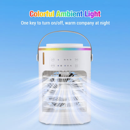 CF-516 USB Home Timed Desktop RGB Light Adjustable Spray Humidification Cooler Fan(White) by buy2fix