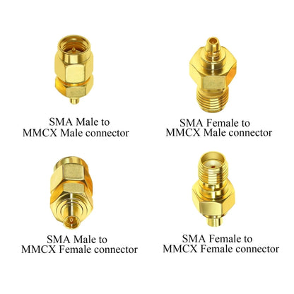 4pcs /Set SMA To MMCX Coaxial Adapter Kit Brass Coaxial Connector RF Antenna Adapter - DVB-T & Simulation Antenna by buy2fix | Online Shopping UK | buy2fix