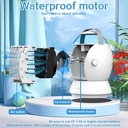 CF-009 USB Touch Spray Humidification Air Conditioning Fan Desktop Office Air Cooler(White) by buy2fix