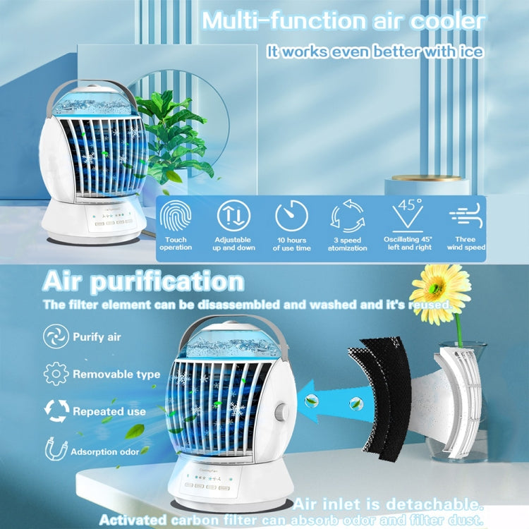 CF-009 USB Touch Spray Humidification Air Conditioning Fan Desktop Office Air Cooler(White) by buy2fix