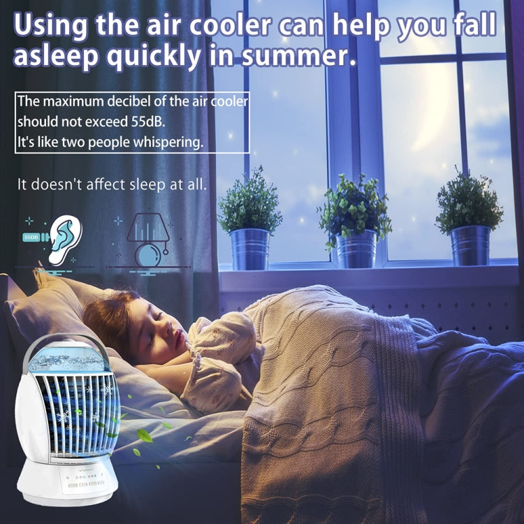 CF-009 USB Touch Spray Humidification Air Conditioning Fan Desktop Office Air Cooler(White) by buy2fix