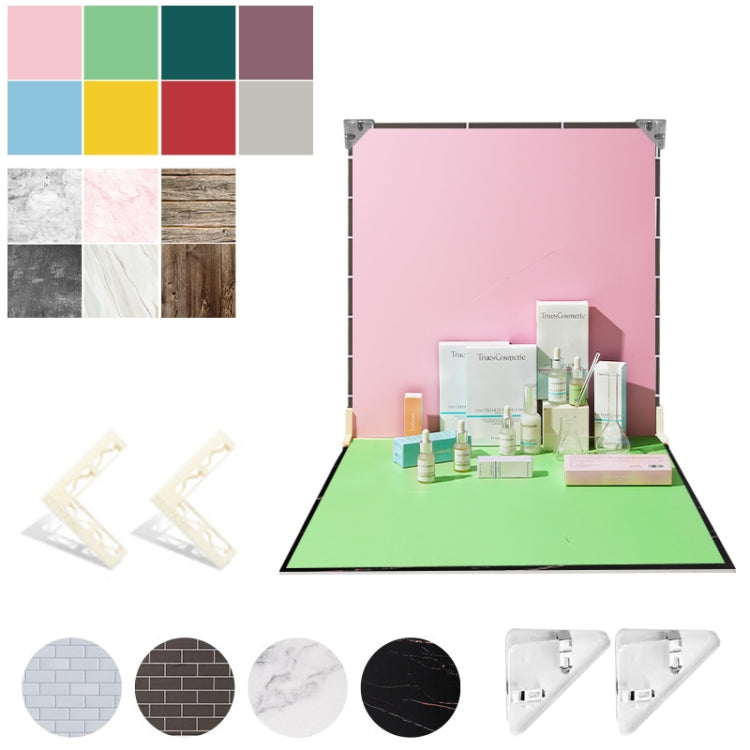 2pcs 60cm Double-Sided Background Board + 7pcs Backdrop Paper Photography Props Set, Spec: Set 3 by buy2fix