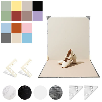 2pcs 60cm Double-Sided Background Board + 7pcs Backdrop Paper Photography Props Set, Spec: Set 6 by buy2fix