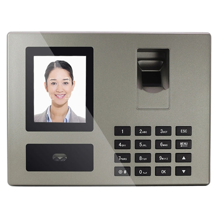 FA03 Intelligent Voice Prompt Face Recognition Fingerprint Attendance Machine(English with US Plug) by buy2fix