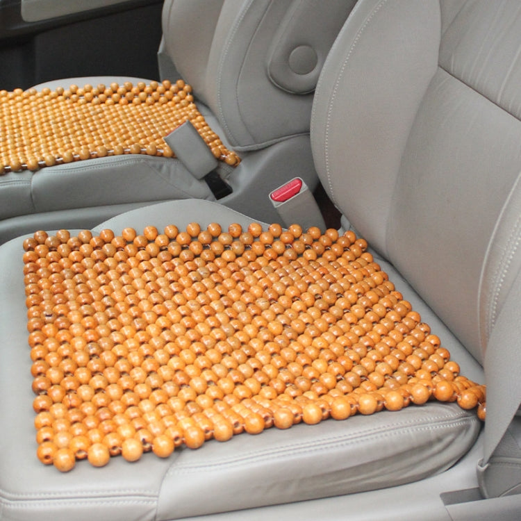 44x44cm Summer Car Pure Wood Beads Square Seat Cushion(Yellow) by buy2fix