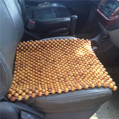 44x44cm Summer Car Pure Wood Beads Square Seat Cushion(Yellow) by buy2fix