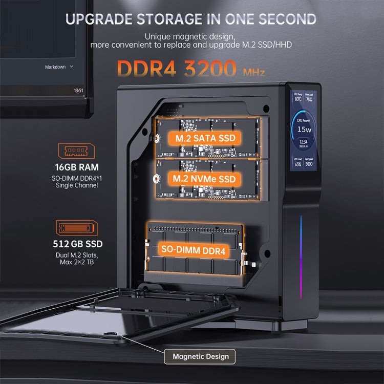 S1 Intel Alder Lake N150 WIFI 6+BT4.2 Office Home Mini PC Win11 DDR4 3200MHz, Spec: 16G+512G UK Plug by buy2fix