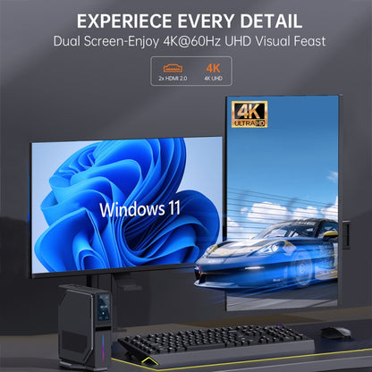 S1 Intel Alder Lake N150 WIFI 6+BT4.2 Office Home Mini PC Win11 DDR4 3200MHz, Spec: 16G+1TB EU Plug - Windows Mini PCs by buy2fix | Online Shopping UK | buy2fix