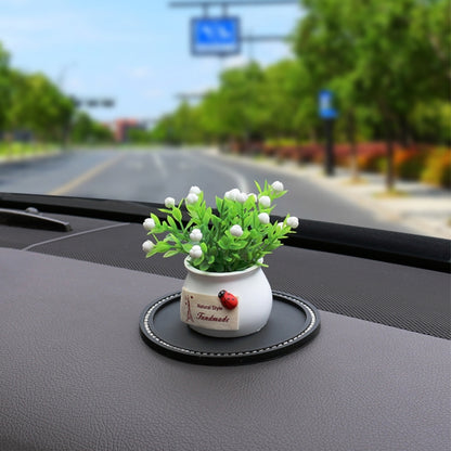 11cm Car Ornaments Anti-slip Mat High Temperature Resistant Perfume Base(Black) by buy2fix