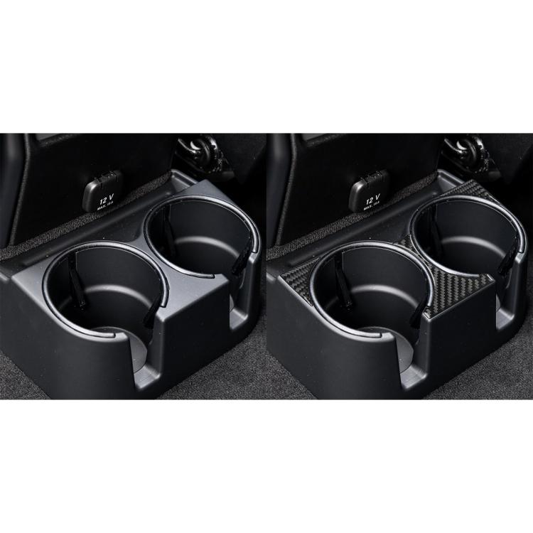 For Mercedes-Benz G-Class W463 3pcs /Set Rear Drain Cup Holder Sticker(Black) - Car Interior Mouldings by buy2fix | Online Shopping UK | buy2fix