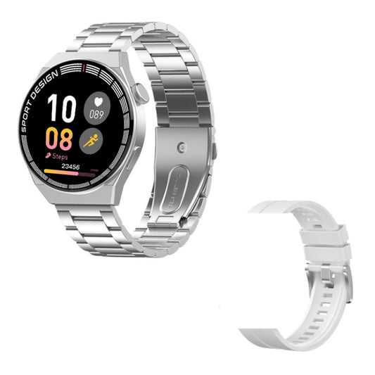 GT3Pro 1.28-Inch Health Monitoring Bluetooth Call Smart Watch With NFC, Color: Silver Three-bead Steel by buy2fix
