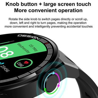 GT3Pro 1.28-Inch Health Monitoring Bluetooth Call Smart Watch With NFC, Color: Black Silicone - Smart Watches by buy2fix | Online Shopping UK | buy2fix