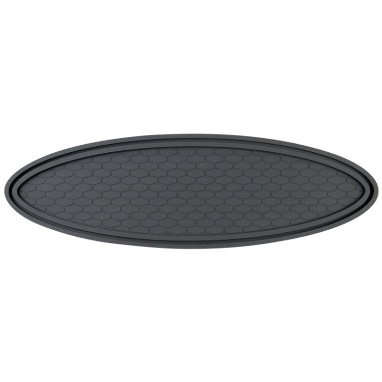Car Center Console Ornaments Oval Anti-slip Mat, Style: Without Diamond by buy2fix