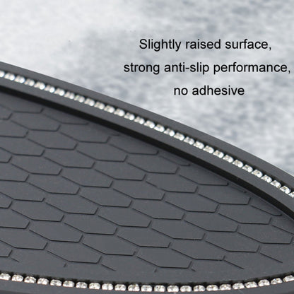 Car Center Console Ornaments Oval Anti-slip Mat, Style: With Diamond by buy2fix