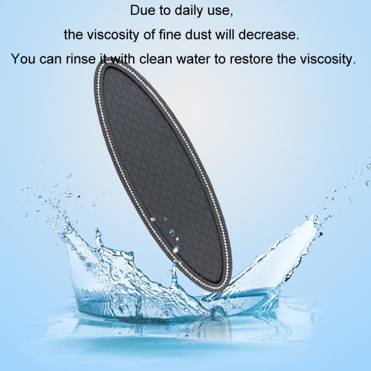 Car Center Console Ornaments Oval Anti-slip Mat, Style: Without Diamond by buy2fix