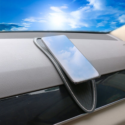 Car Center Console Ornaments Oval Anti-slip Mat, Style: Without Diamond by buy2fix