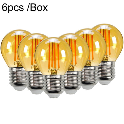 6pcs /Box G45 Bulb LED Lamp Fixture Illuminator Vintage Filament Lights, Style: Gold Large Screw(220V 4W) by buy2fix