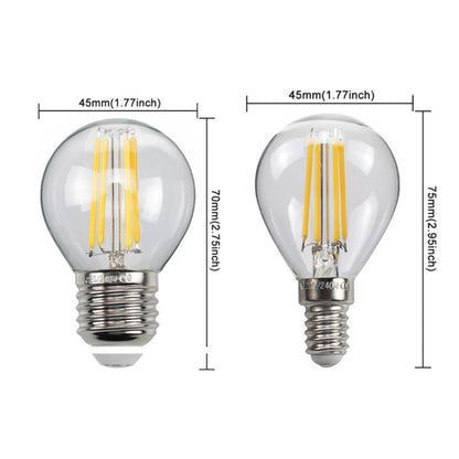 6pcs /Box G45 Bulb LED Lamp Fixture Illuminator Vintage Filament Lights, Style: Gold Large Screw(220V 4W) by buy2fix