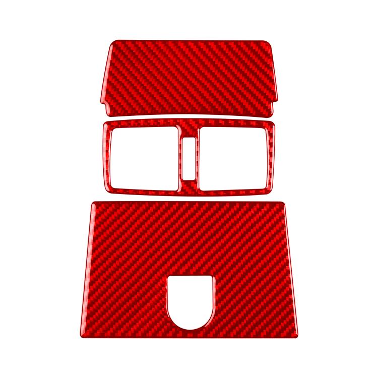 For Mercedes-Benz G-Class W463 3pcs /Set Rear Central Air Vent Set Sticker(Red) - Car Interior Mouldings by buy2fix | Online Shopping UK | buy2fix