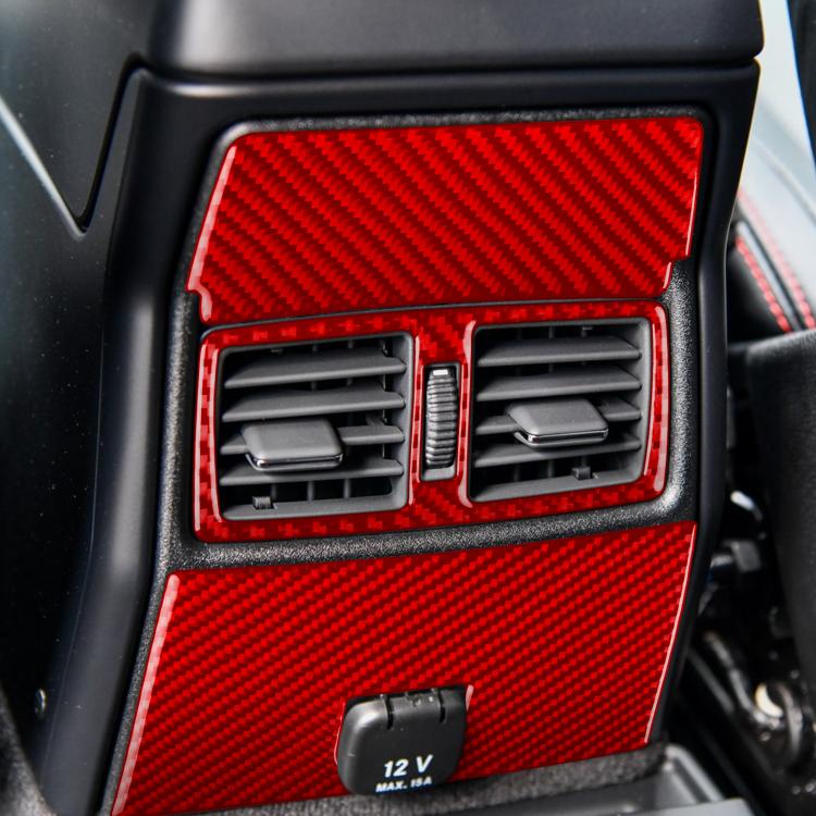 For Mercedes-Benz G-Class W463 3pcs /Set Rear Central Air Vent Set Sticker(Red) - Car Interior Mouldings by buy2fix | Online Shopping UK | buy2fix