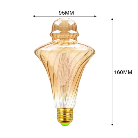 E27 Screw Port LED Vintage Light Shaped Decorative Illumination Bulb, Style: Straw Hat Gold(110V 4W 2700K) by buy2fix