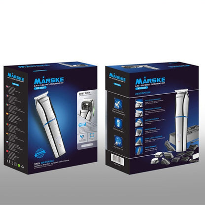 MARSKE 6 In 1 Hair Clipper Grooming Set Rechargeable Razor Carving Nose Hair Trimmer US Plug - Shavers & Accessories by MARSKE | Online Shopping UK | buy2fix