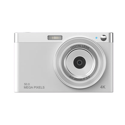 50 MP HD Camera 4K Video Retro Vlog Self-Shooting Camera(White) by buy2fix