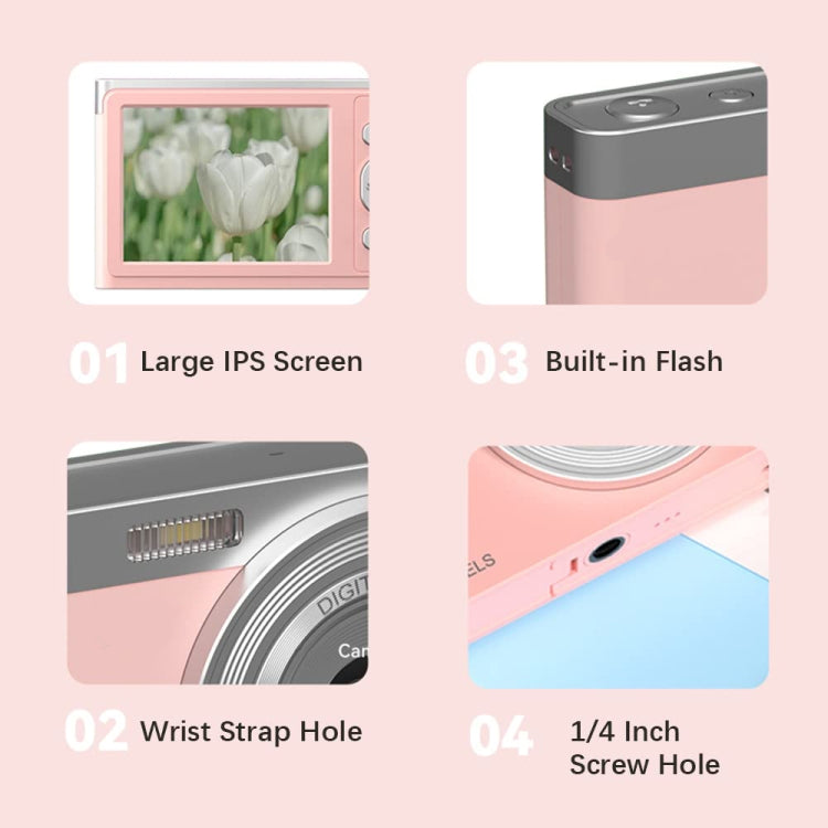 50 MP HD Camera 4K Video Retro Vlog Self-Shooting Camera(White) by buy2fix