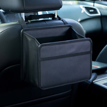Car Hanging Garbage Bag Multifunctional Folding Storage Box, Model: H613 Litchi Pattern by buy2fix