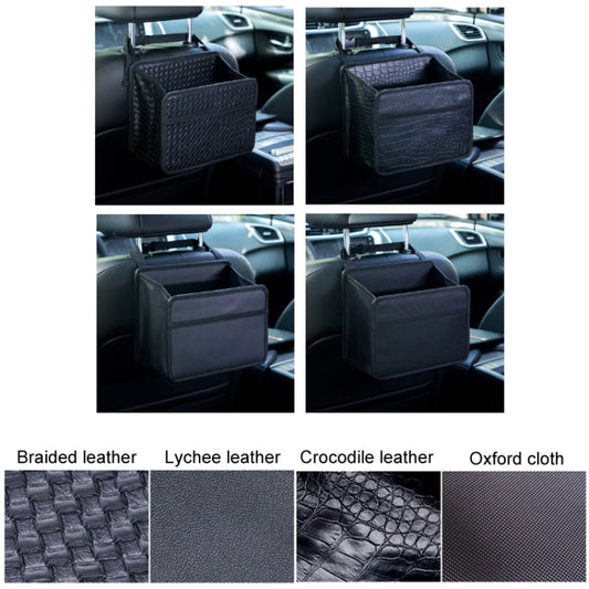 Car Hanging Garbage Bag Multifunctional Folding Storage Box, Model: H611 Woven Pattern by buy2fix
