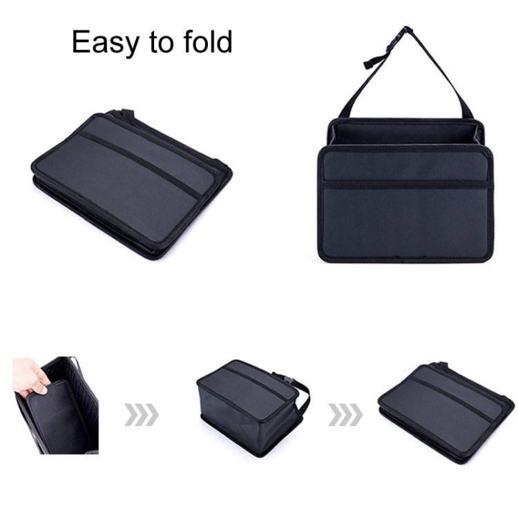 Car Hanging Garbage Bag Multifunctional Folding Storage Box, Model: H613 Litchi Pattern by buy2fix