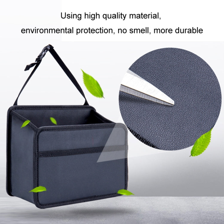 Car Hanging Garbage Bag Multifunctional Folding Storage Box, Model: H613 Litchi Pattern by buy2fix
