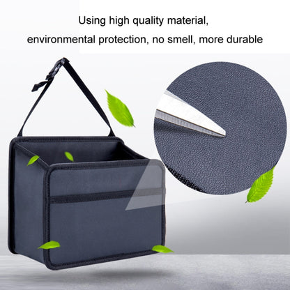 Car Hanging Garbage Bag Multifunctional Folding Storage Box, Model: H613 Litchi Pattern by buy2fix
