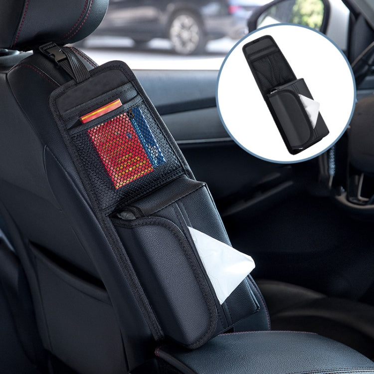 Car Seat Side Storage Hanging Bag Tissue Box, Model: H320 Litchi Pattern by buy2fix