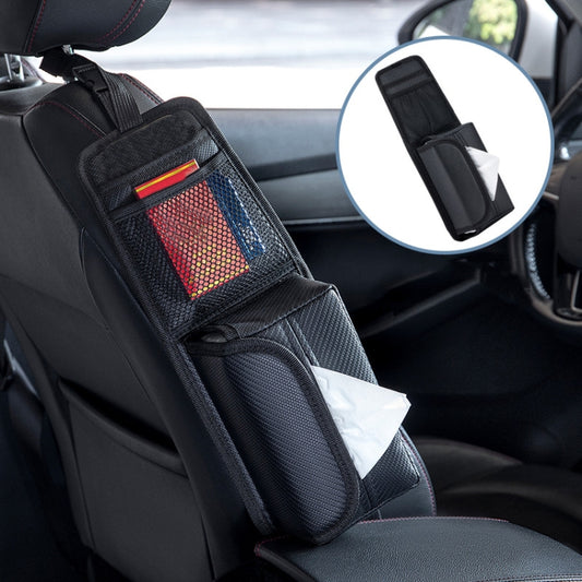 Car Seat Side Storage Hanging Bag Tissue Box, Model: H321 Carbon Fiber Pattern by buy2fix