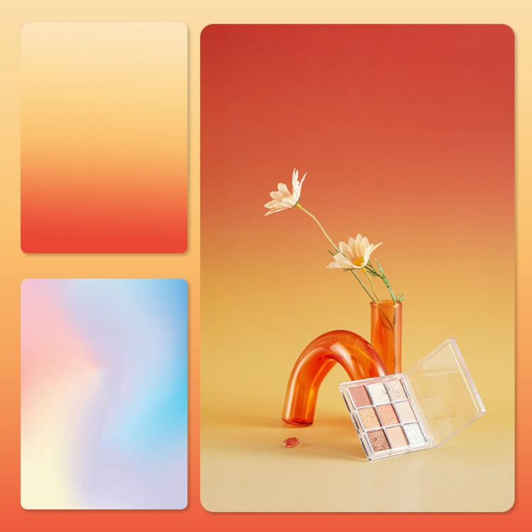57 x 87cm Double-sided Gradient Background Paper Atmospheric Still Life Photography Props(Rainbow+Sunset) by buy2fix