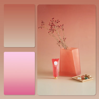 57 x 87cm Double-sided Gradient Background Paper Atmospheric Still Life Photography Props(Orange Meat +Pink) by buy2fix