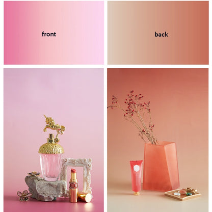 57 x 87cm Double-sided Gradient Background Paper Atmospheric Still Life Photography Props(Orange Meat +Pink) by buy2fix