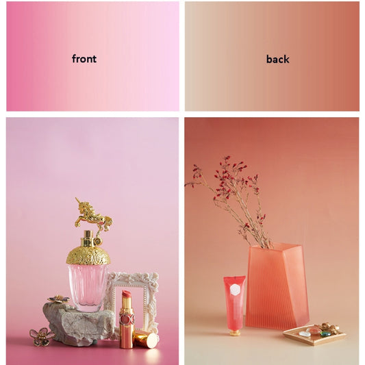 57 x 87cm Double-sided Gradient Background Paper Atmospheric Still Life Photography Props(Orange Meat +Pink) by buy2fix