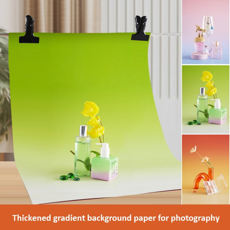 57 x 87cm Double-sided Gradient Background Paper Atmospheric Still Life Photography Props(Orange Meat +Pink) by buy2fix