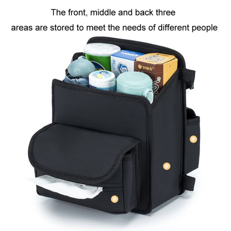 Car Seat Storage Mesh Pocket Hanging Storage Bag Tissue Box, Color: H9160 Black by buy2fix