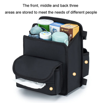 Car Seat Storage Mesh Pocket Hanging Storage Bag Tissue Box, Color: H9160 Black by buy2fix